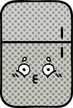 Bir insan tarafından çizilmiş buzdolabı karikatürü.