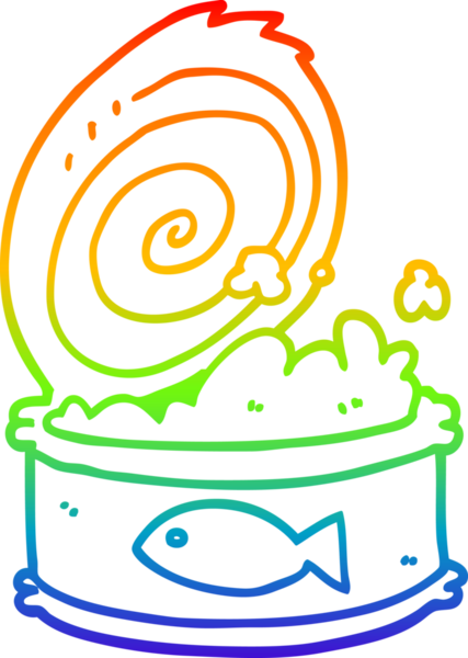 gökkuşağı gradyan çizgi çizimi bir insan tarafından çizilmiş konserve yiyecek