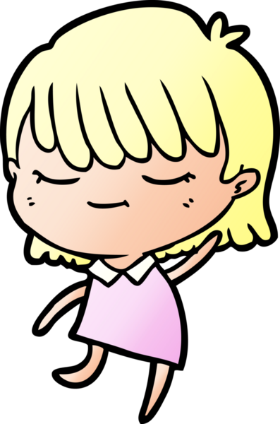 Bir insan tarafından çizilmiş karikatür kadın.