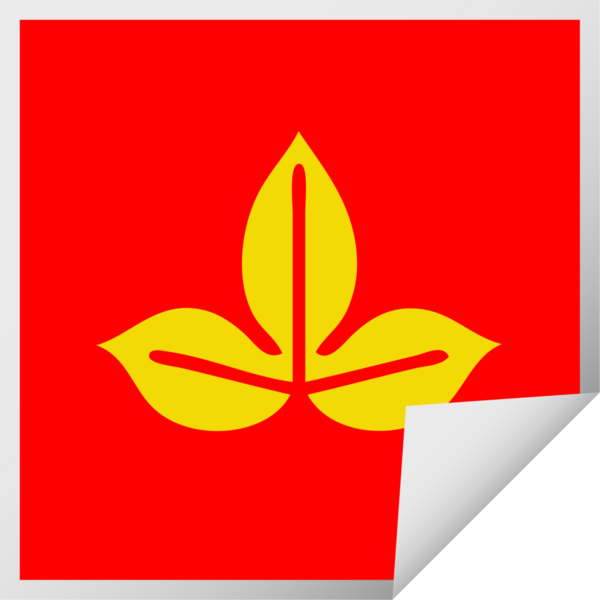 Bir insan tarafından çizilmiş bir sonbahar yaprağının kabuk soyma karikatürü