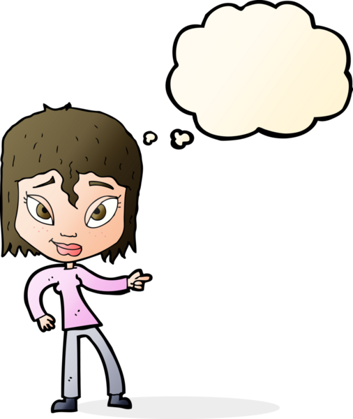 Bir insan tarafından çizilmiş düşünce kabarcığını gösteren rahat bir çizgi film.