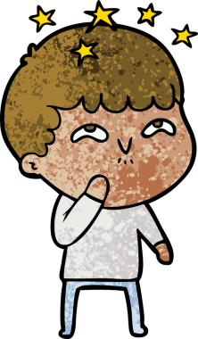 çizgi film bir insan tarafından çizilmiş hayret verici çocuk.