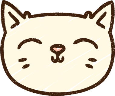 Bir insan tarafından çizilen Kedi Yüzlü Tebeşir