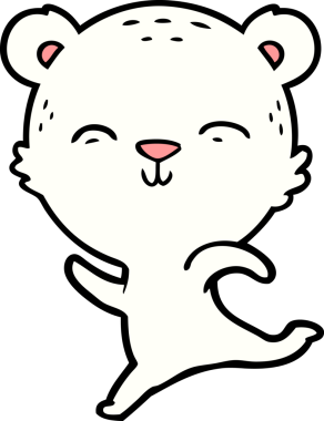 Bir insan tarafından çizilmiş kutup ayısı karikatürü