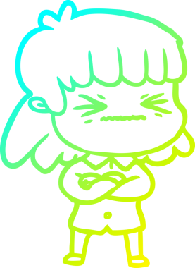 Bir insan tarafından çizilmiş bir karikatür kadın çizimi.