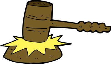 Bir insan tarafından çizilen tokmak darbesi.