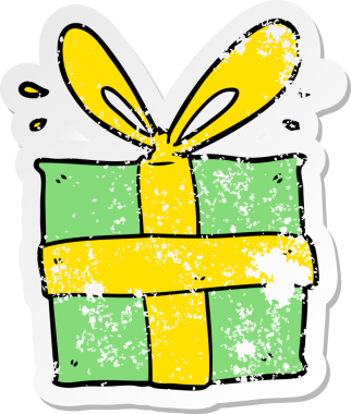 Bir insan tarafından çizilmiş karikatür etiketi.