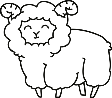 Bir insan tarafından çizilmiş garip çizgi film koçu.