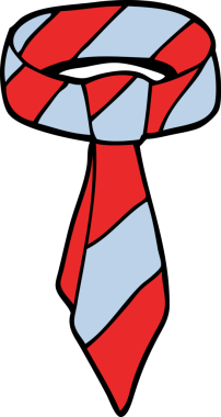 Bir insan tarafından çizilmiş karikatür kravatı.