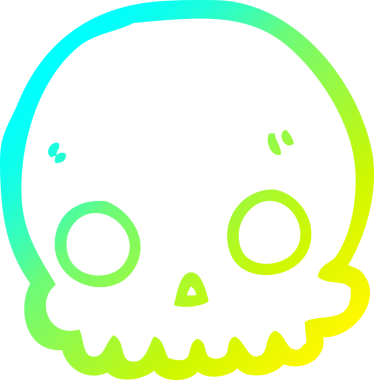 Bir insan tarafından çizilmiş bir karikatür kafatası çizimi