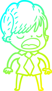 Bir insan tarafından çizilmiş bir karikatür kadın çizimi.