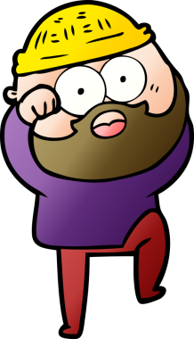 Çizgi film bir insan tarafından çizilmiş sakallı adamı şaşırttı