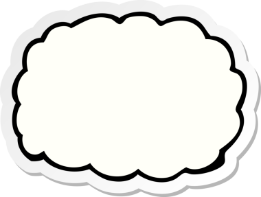 Bir insan tarafından çizilmiş bir karikatür bulut simgesi.