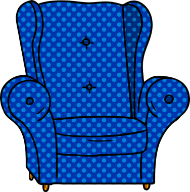 Bir insan tarafından çizilmiş eski bir koltuğun karalaması.