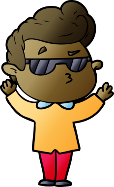 Bir insan tarafından çizilmiş havalı bir çizgi film.