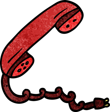 bir insan tarafından çizilmiş karalama telefon ahizesi.