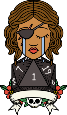 Retro Dövme Tarzı Ağlayan İnsan Haydut Doğal bir rulo bir insan tarafından çizilmiş