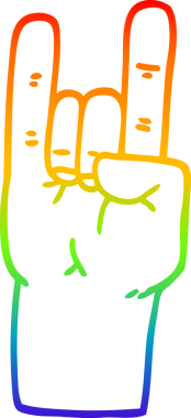 bir insan tarafından çizilmiş gökkuşağı gradyanı çizimi