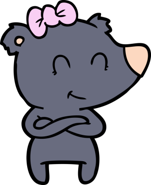 Bir insan tarafından çizilmiş bir çizgi film karakteri.