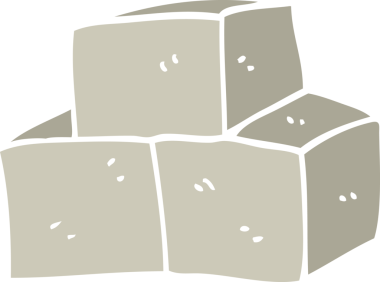 bir insan tarafından çizilmiş karikatür esinti blokları