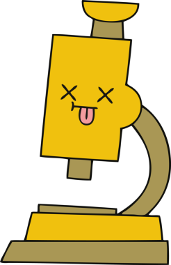 Bir insan tarafından çizilmiş güzel bir mikroskop çizimi.