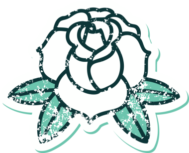 Bir insan tarafından çizilmiş bir çiçeğin sembolik dövmesi.