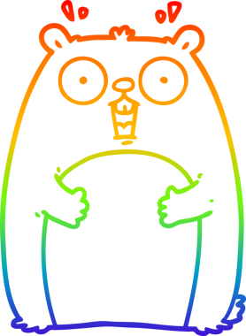 gökkuşağı gradyan çizgi çizimi bir insan tarafından çizilen şok edilmiş toprak domuzu