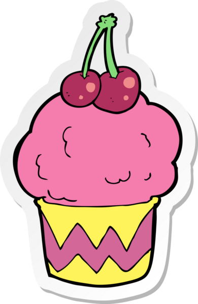 Bir insan tarafından çizilmiş bir kek etiketi.