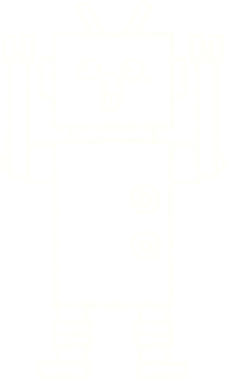 Bir insan tarafından çizilen robot tebeşiri.