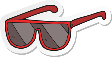 Bir insan tarafından çizilmiş güneş gözlüğünün çıkartması.