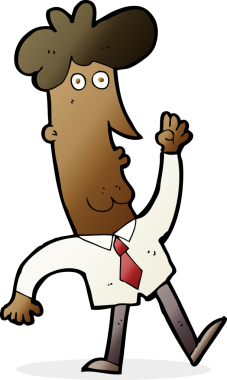 Bir insan tarafından çizilmiş bir ofis adamı.