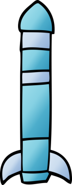 Bir insan tarafından çizilmiş karalama yüksekliğindeki roket