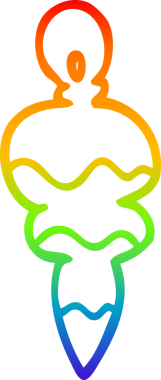 gökkuşağı gradyan çizimi bir insan tarafından çizilmiş bir karikatür Noel süslemesi