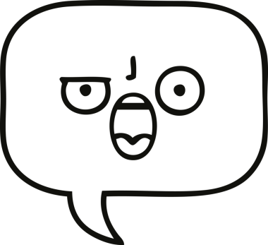 Bir insan tarafından çizilmiş bir konuşma baloncuğunun çizgi çizimi