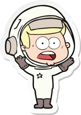 Bir insan tarafından çizilen bir karikatür çıkartması astronotu şaşırttı.