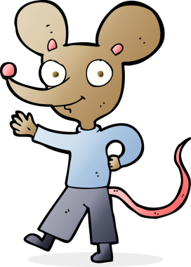 bir insan tarafından çizilmiş çizgi film faresi