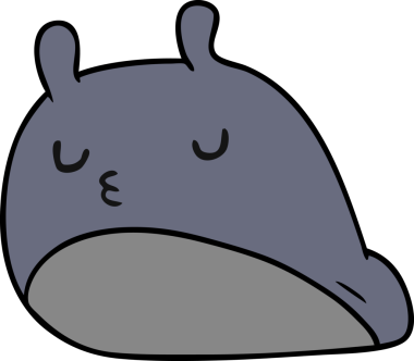 Çizim: kawaii şişman sümüklü böcek bir insan tarafından çizilmiş.