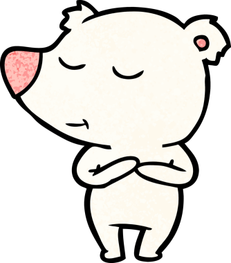 Bir insan tarafından çizilmiş kutup ayısı karikatürü