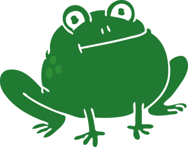 Bir insan tarafından çizilmiş garip bir karikatür kurbağası