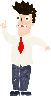 Bir insan tarafından çizilmiş bir fikri olan çizgi film adamı.