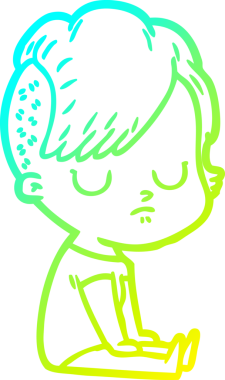 Bir insan tarafından çizilmiş bir karikatür kadın çizimi.