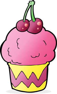 Bir insan tarafından çizilmiş bir kek.