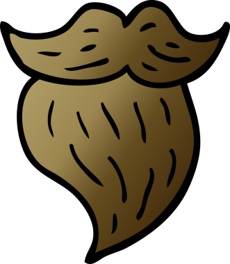 karikatür adam yüz kahverengi sakal bir insan tarafından çizildi