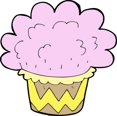 Bir insan tarafından çizilmiş bir kek.