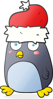 Bir insan tarafından çizilmiş serbest çizim penguen.