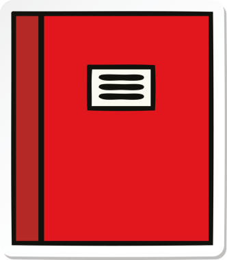 Bir insan tarafından çizilmiş şirin bir çizgi roman çıkartması.