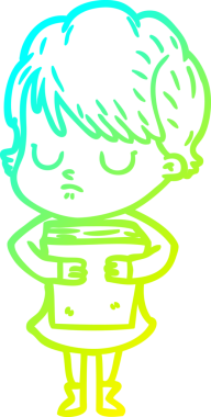 Bir insan tarafından çizilmiş bir karikatür kadın çizimi.