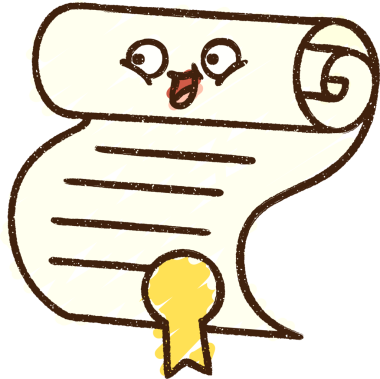 Bir insan tarafından çizilmiş Sertifika Tebeşiri