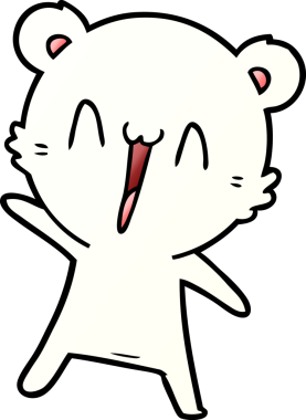 Bir insan tarafından çizilmiş kutup ayısı karikatürü