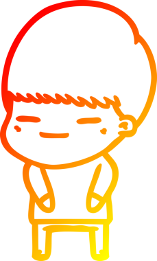 Bir insan tarafından çizilmiş kendini beğenmiş bir çizgi film karakteri çizimi.